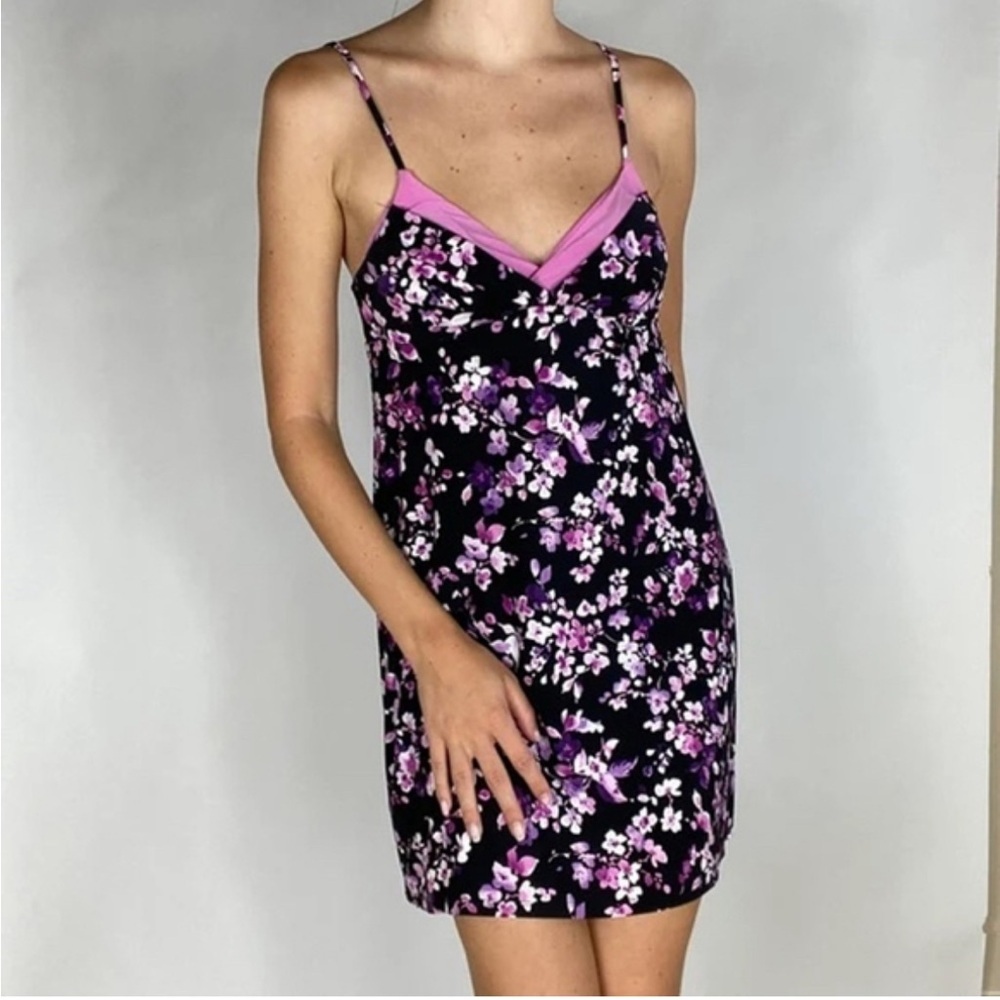 Vintage Alfani Slip Dress Women Chemise Floral Romantic Fairy Grunge boho Sz XXL